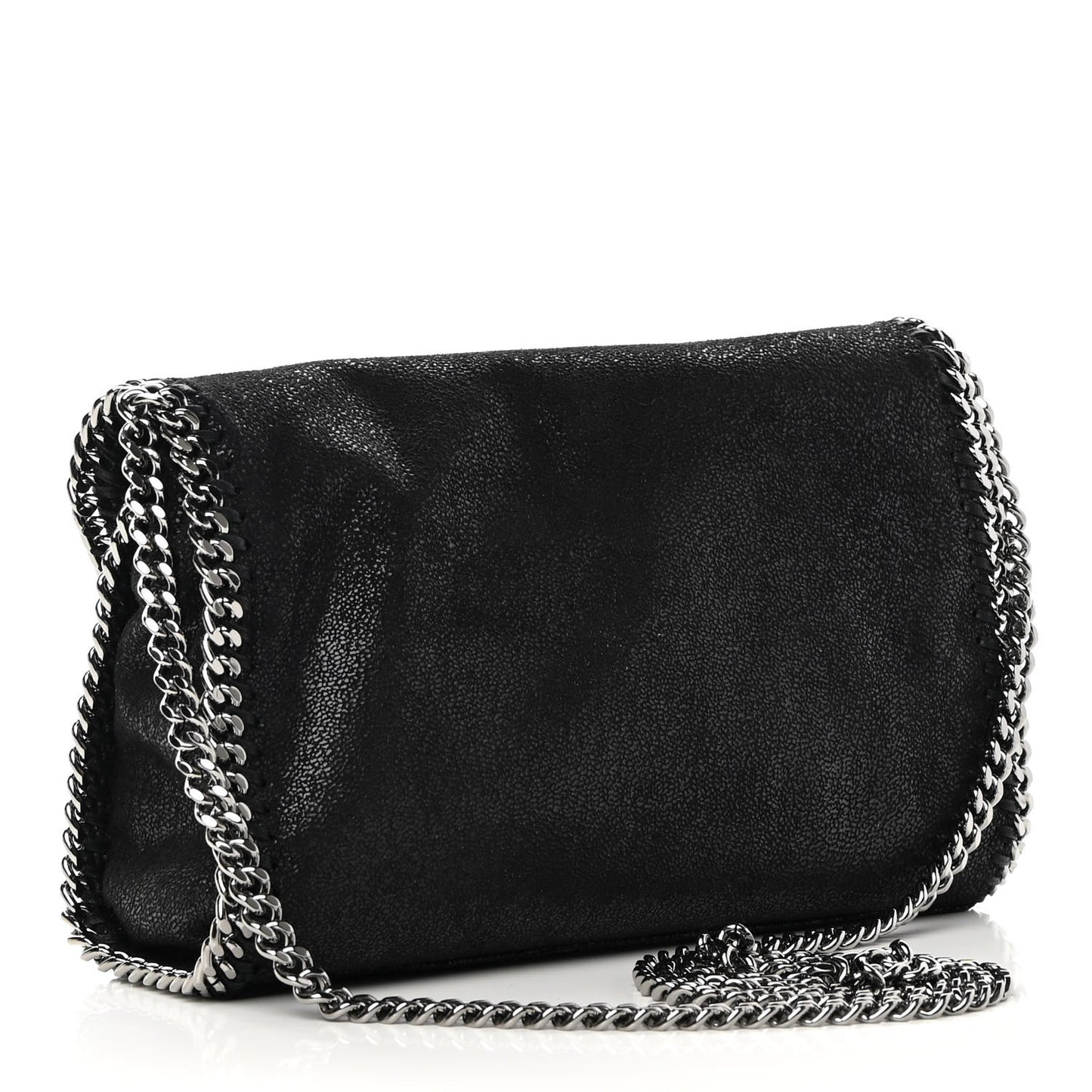 Shaggy Deer Mini Falabella Shoulder Bag Black