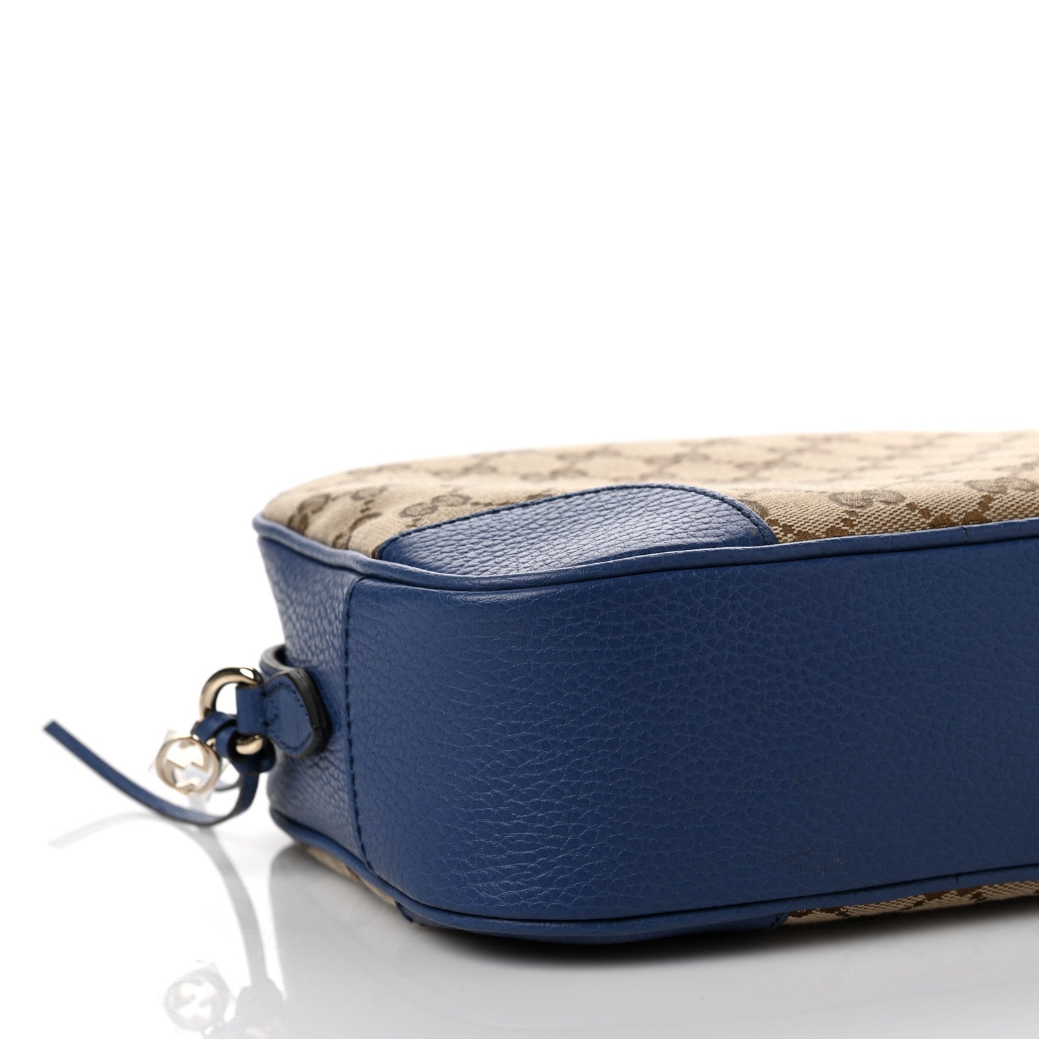 Gucci Monogram Dollar Calfskin Mini Bree Messenger Bag Beige Ebony Caspian 8 of 9