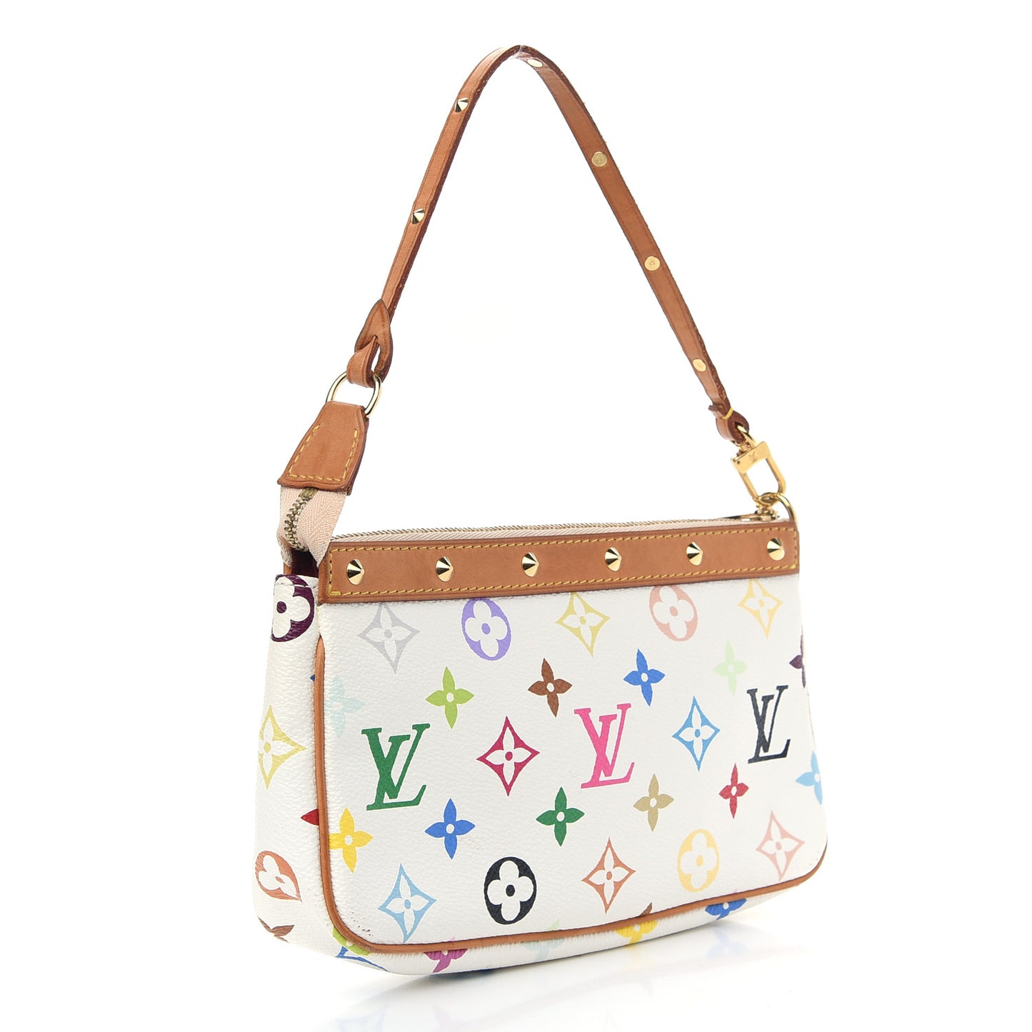 Monogram Multicolor Pochette Accessories White