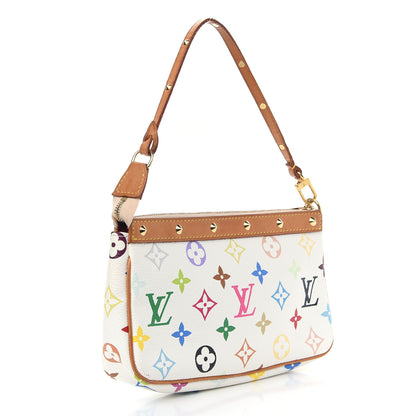 Louis Vuitton Monogram Multicolor Pochette Accessories White 3 of 10