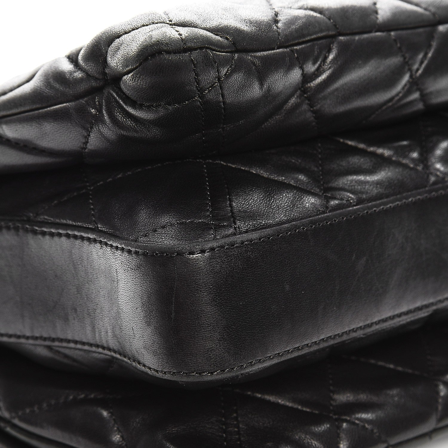 Chanel Lambskin Quilted Maxi 3 Flap Black 13 of 16