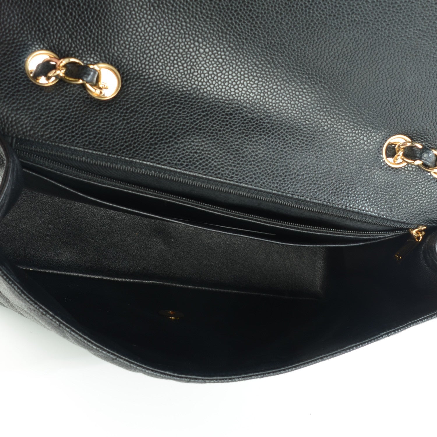 Chanel Caviar Quilted Jumbo Single Flap Black 8 of 8