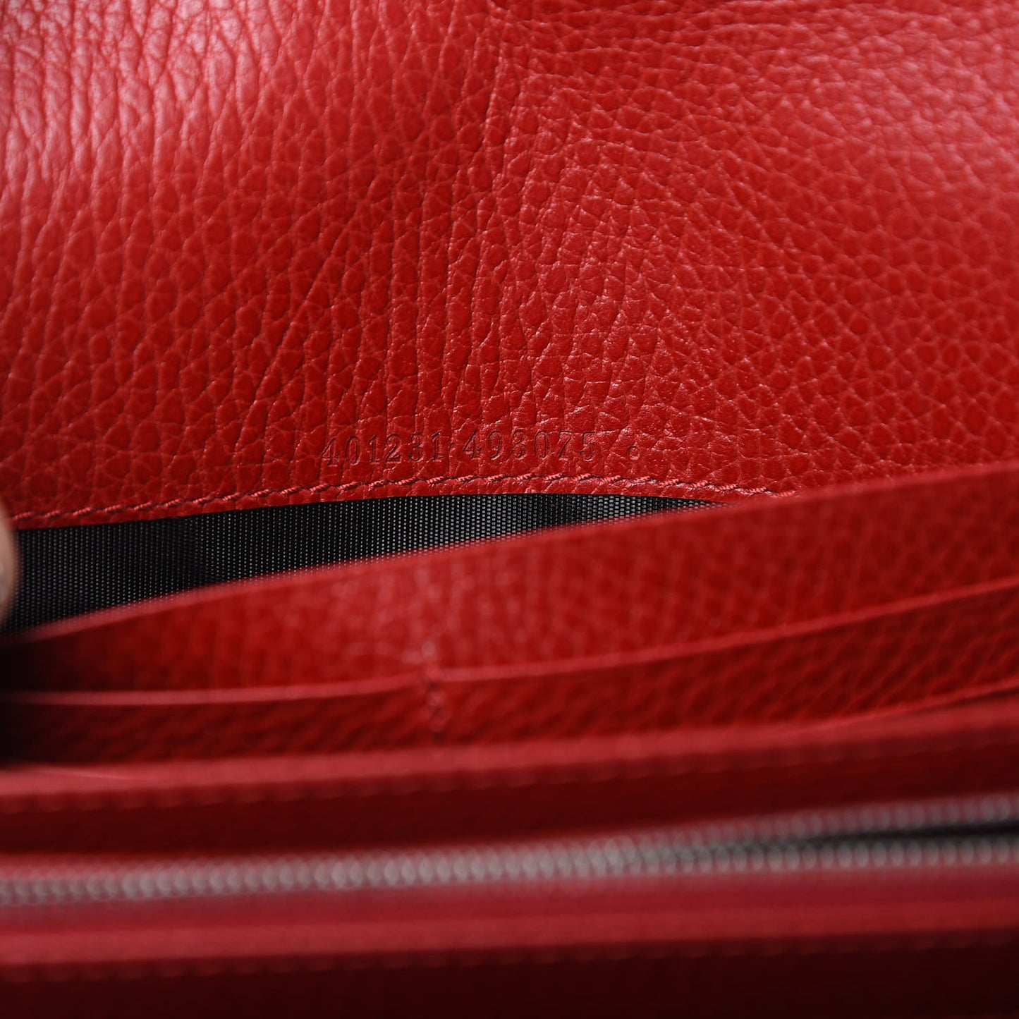 Calfskin Mini Dionysus Chain Wallet Hibiscus Red