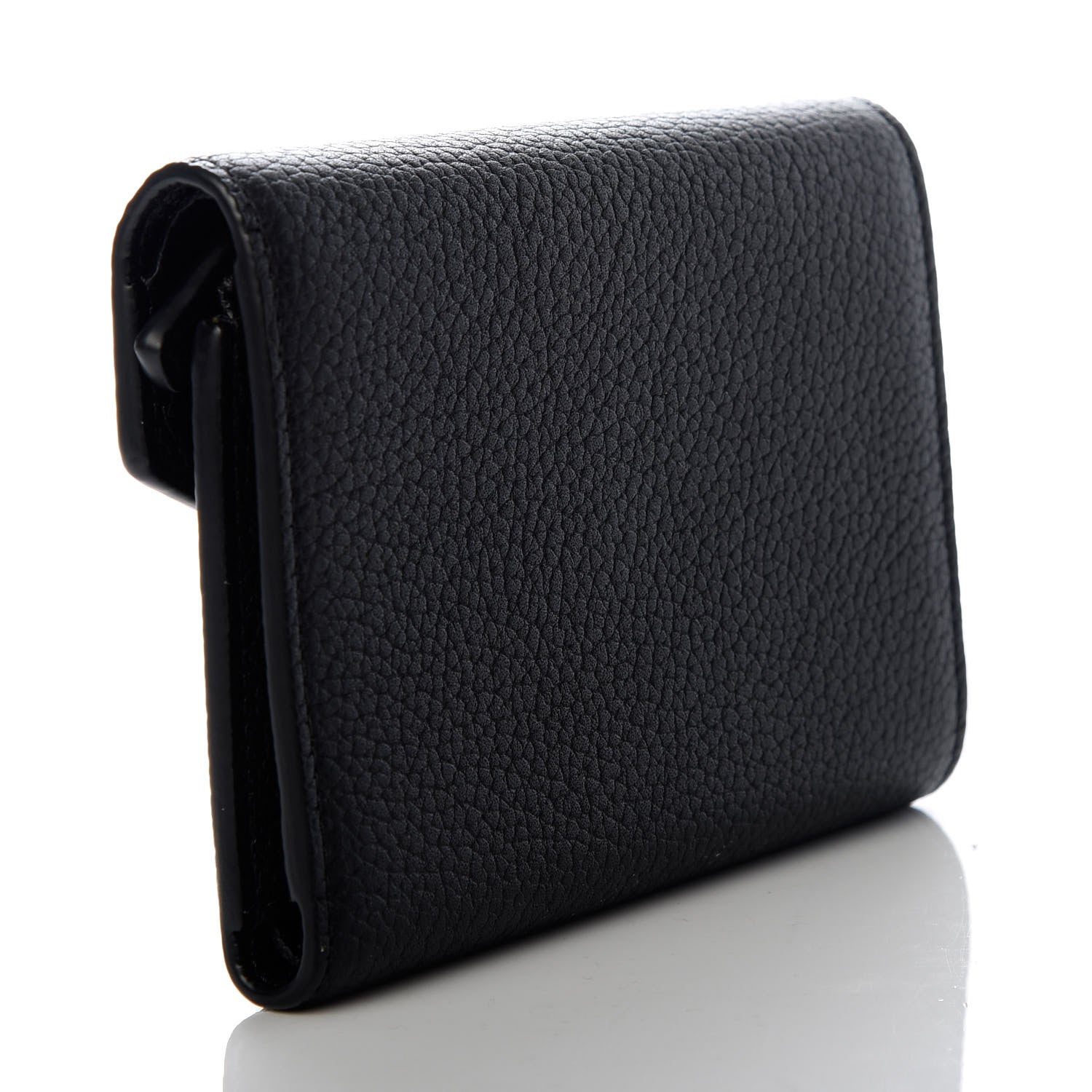 MCM Visetos Studded Compact Patricia Trifold Wallet Black 3 of 7