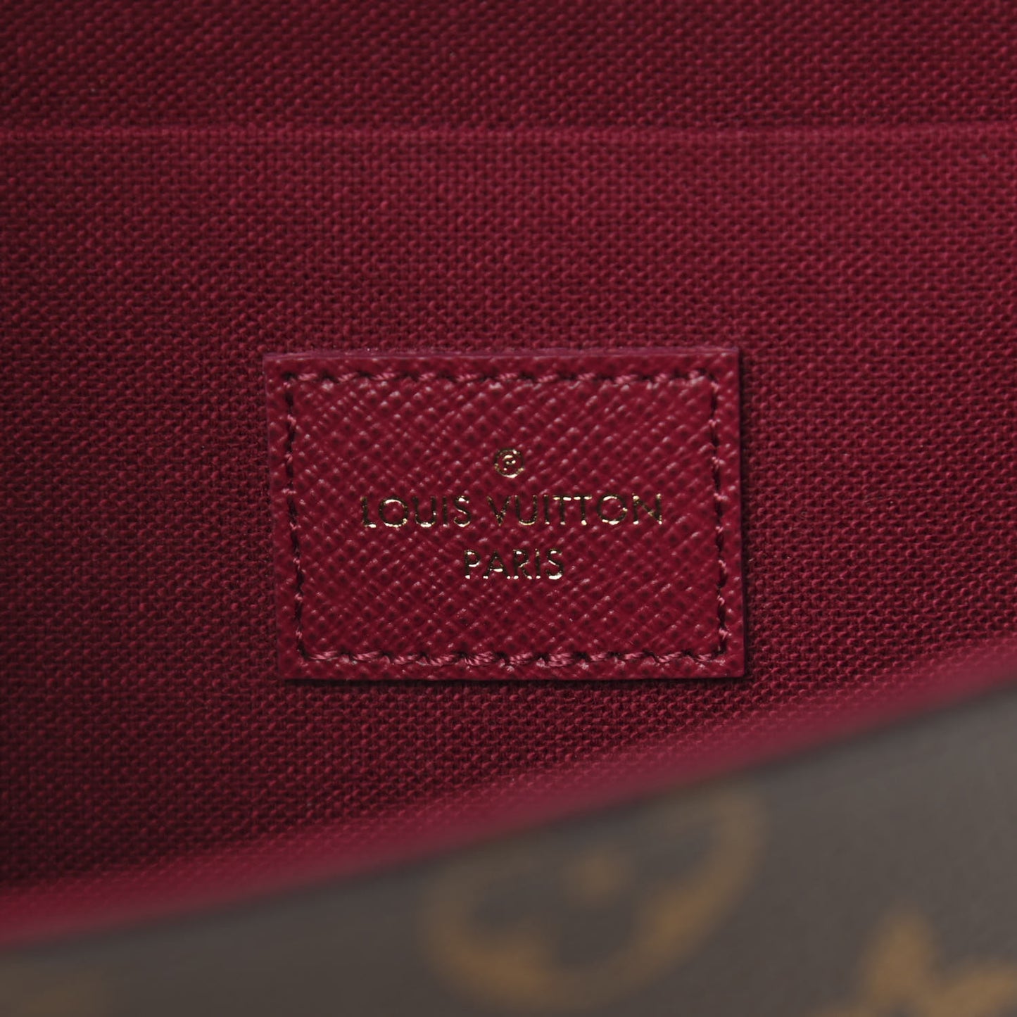 Monogram Pochette Felicie Chain Wallet Fuchsia