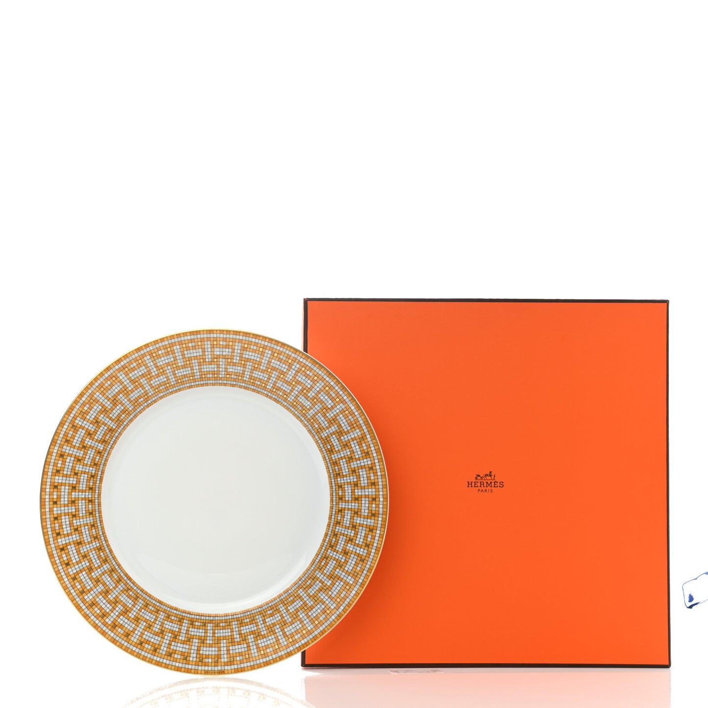Porcelain Mosaique Au 24 Gold Dinner Plate Set of 2