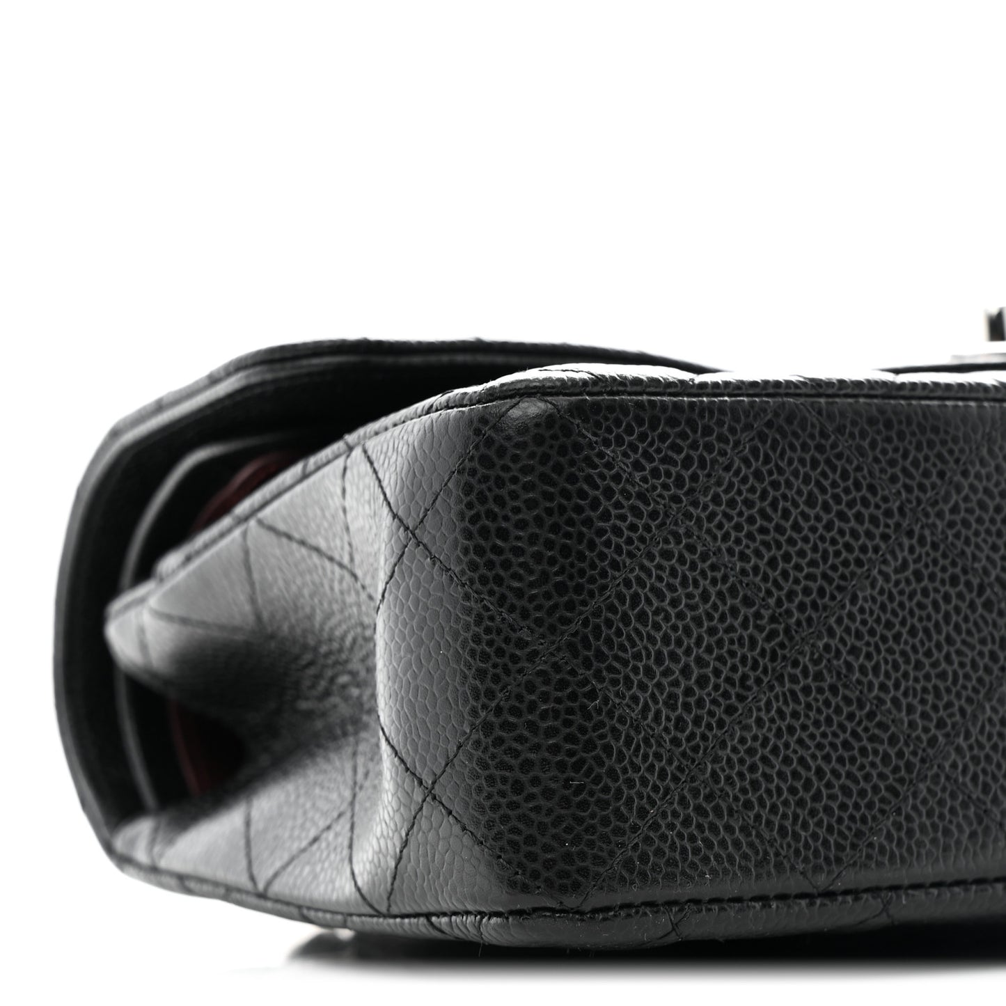 Caviar Quilted Small Double Flap Black