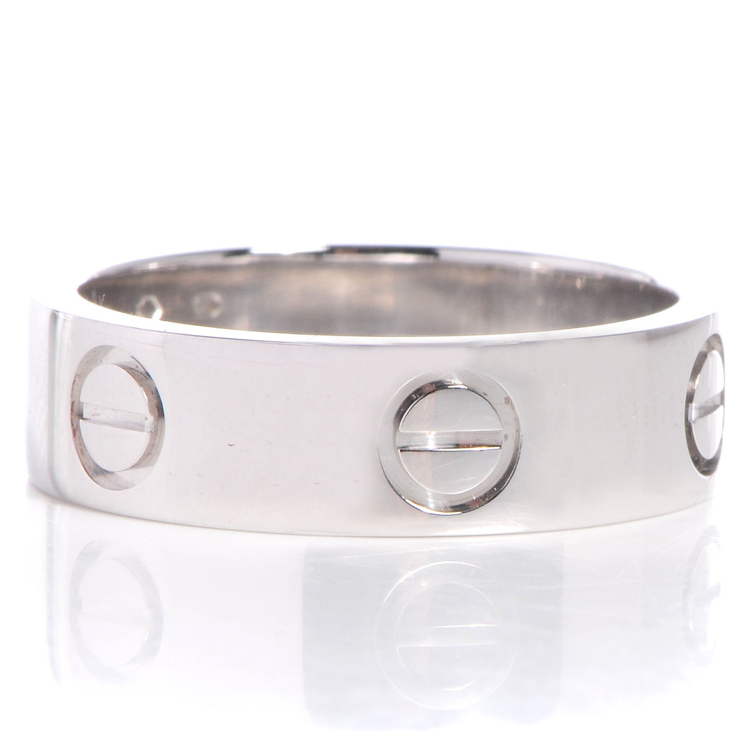 18k White Gold 5.5mm Love Ring Size 53 US 6.25