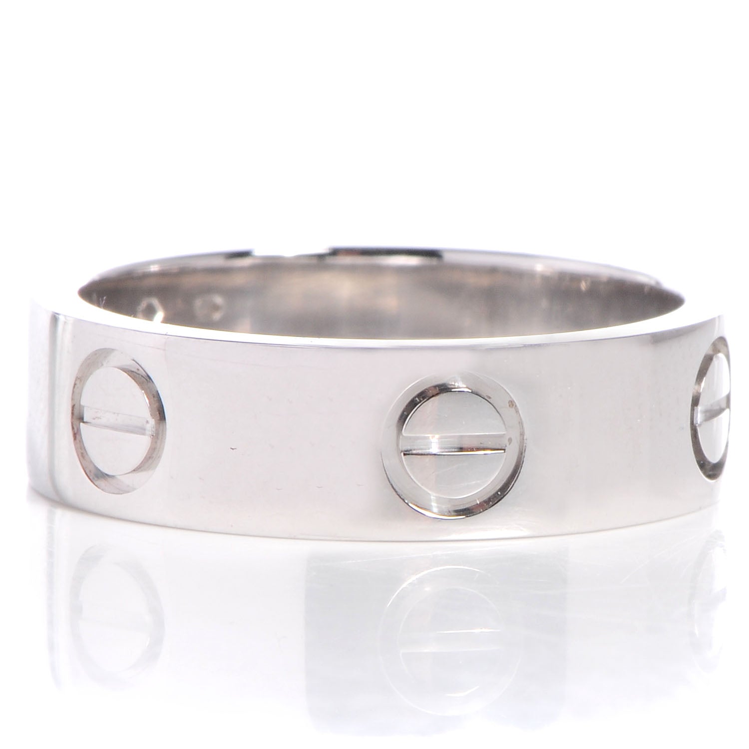 Cartier 18k White Gold 5.5mm Love Ring Size 53 US 6.25 4 of 4