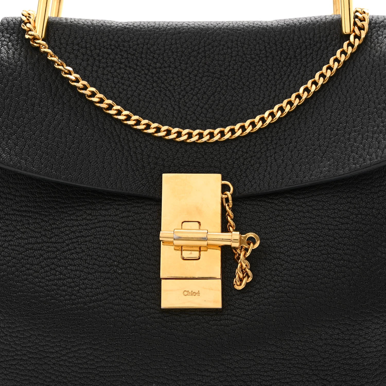 Chloe Grained Lambskin Drew Shoulder Bag Black 10 of 13