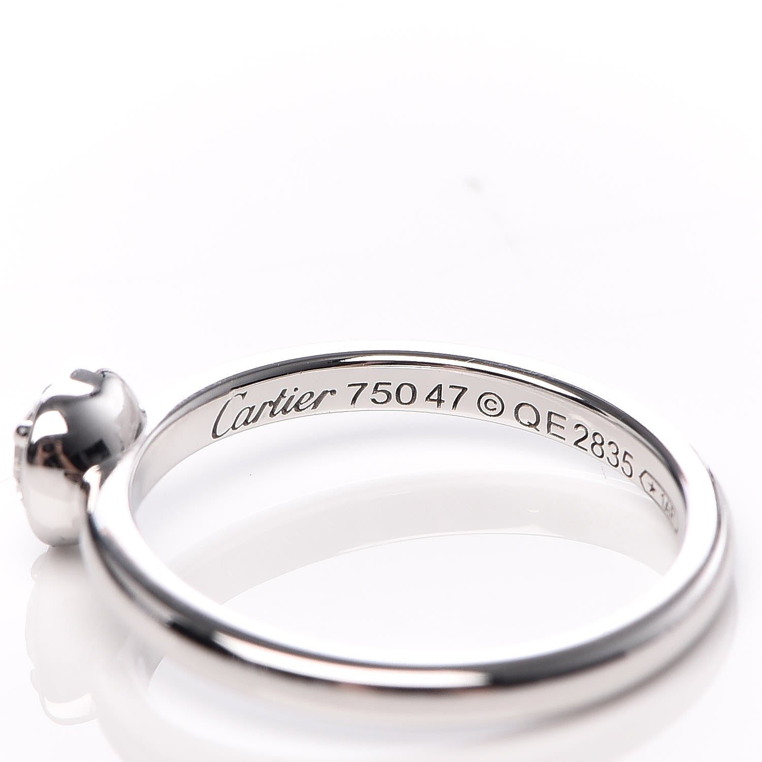 Cartier 18K White Gold Diamond D'Amour Heart Ring 47 4 5 of 7