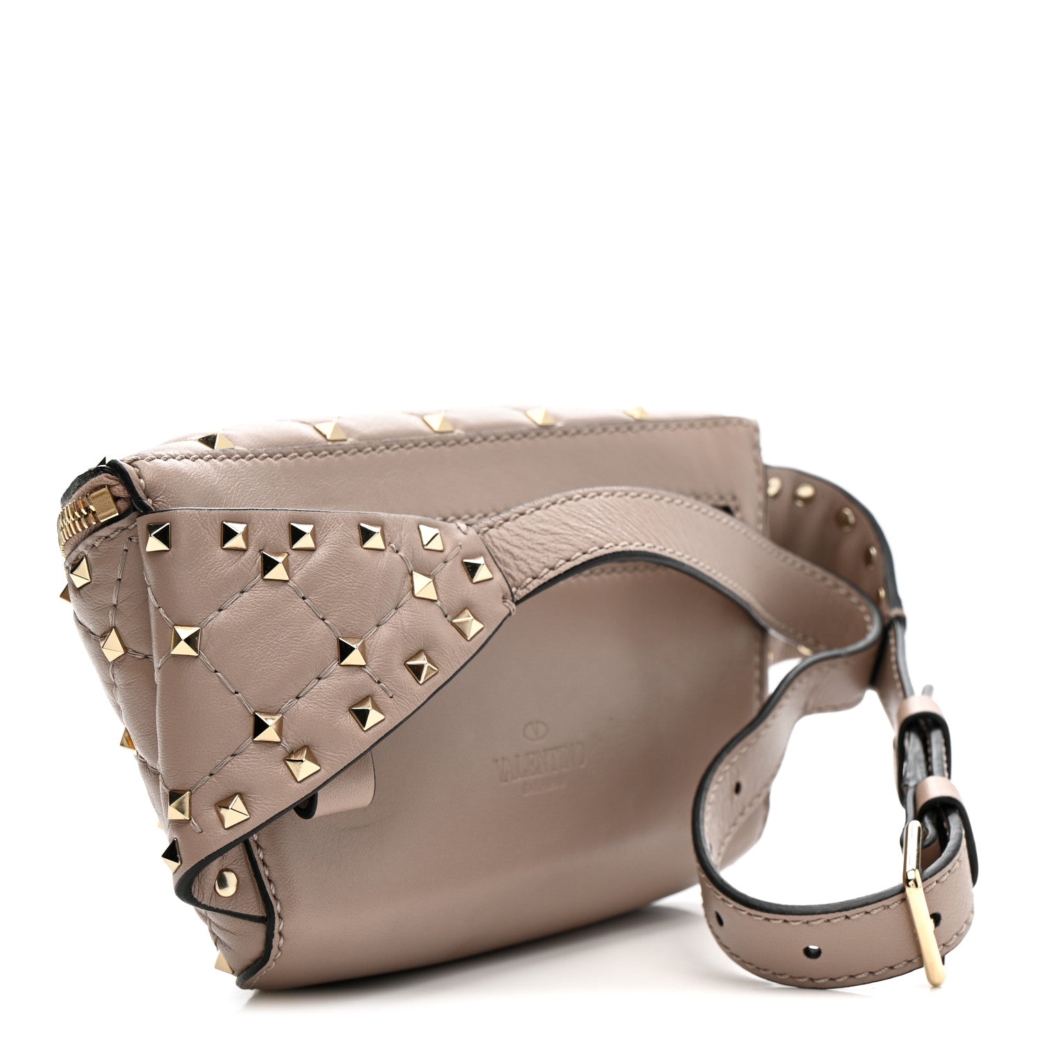 Valentino Garavani Nappa Rockstud Spike Belt Bag Poudre 3 of 13