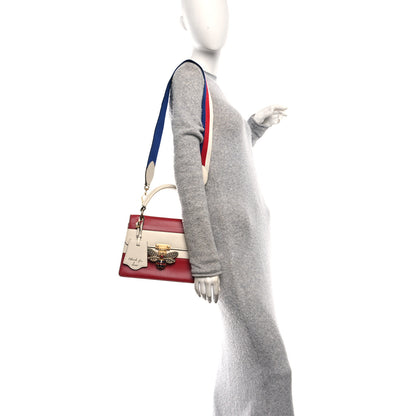 Gucci Calfskin Sylvie Web Small Queen Margaret Top Handle Bag Hibiscus Red Mystic White 2 of 10