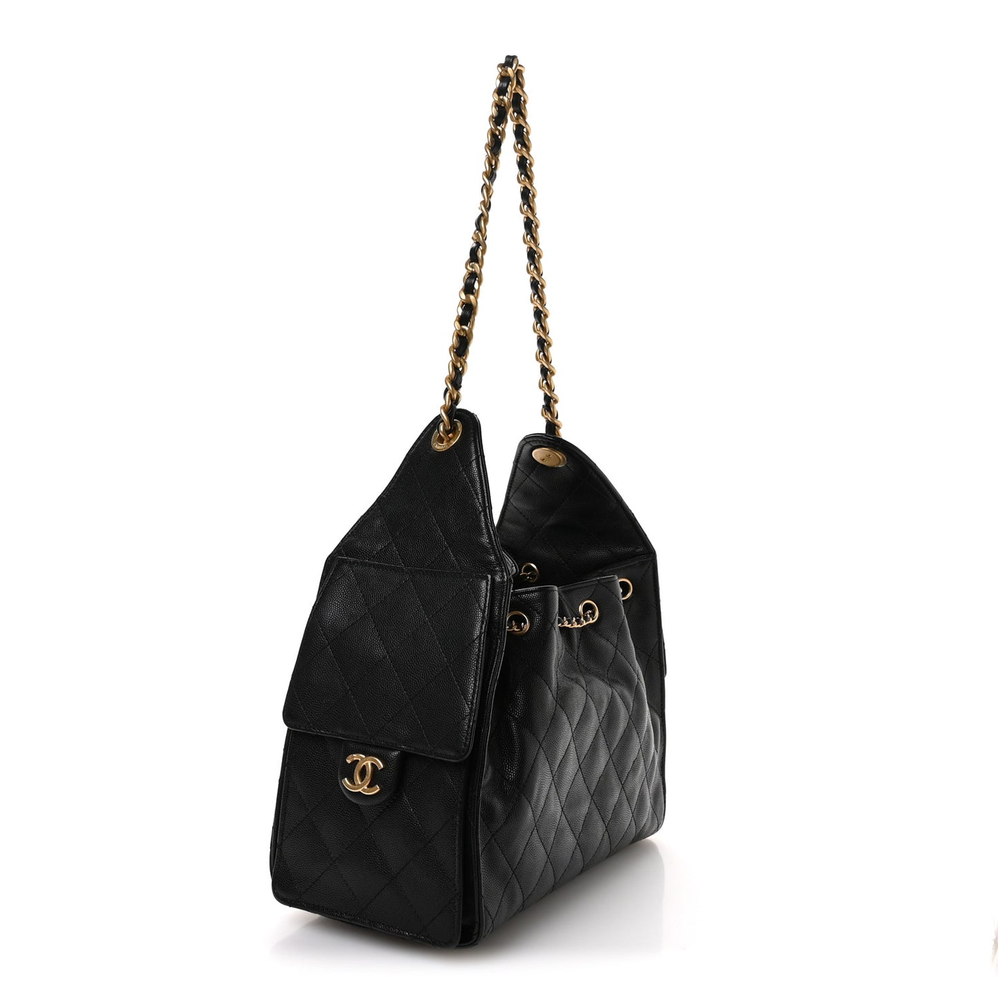 Caviar Quilted Small Chanel 25 Handbag Black