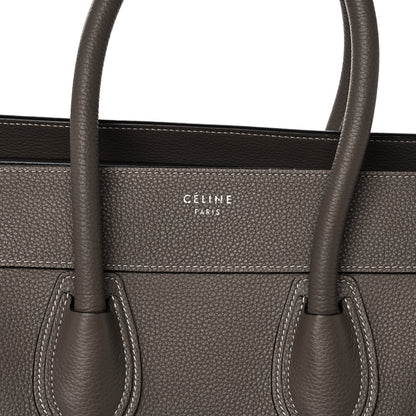 Celine Drummed Calfskin Mini Luggage Souris 7 of 12