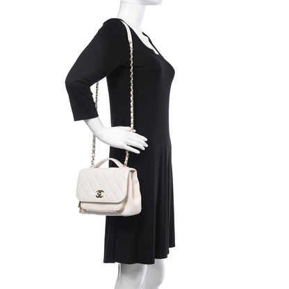 Chanel Caviar Quilted Medium Business Affinity Flap White 2 of 11