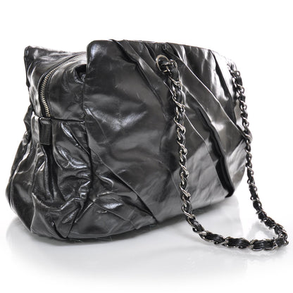 Chanel Leather Twisted Large Tote Black 2 of 9