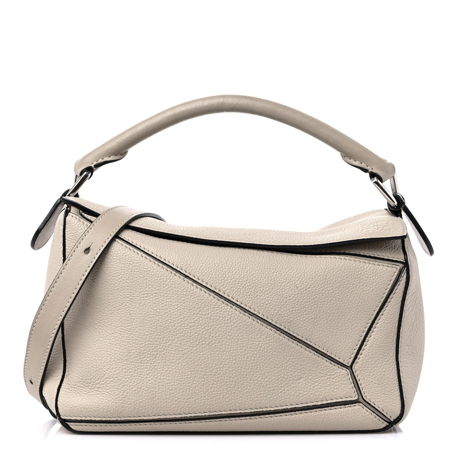 Loewe Calfskin Small Puzzle Bag Light Oat 1 of 18