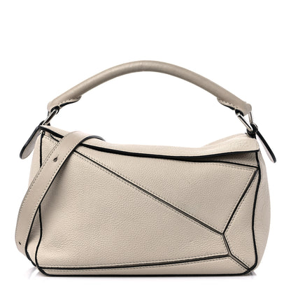 Loewe Calfskin Small Puzzle Bag Light Oat 1 of 18