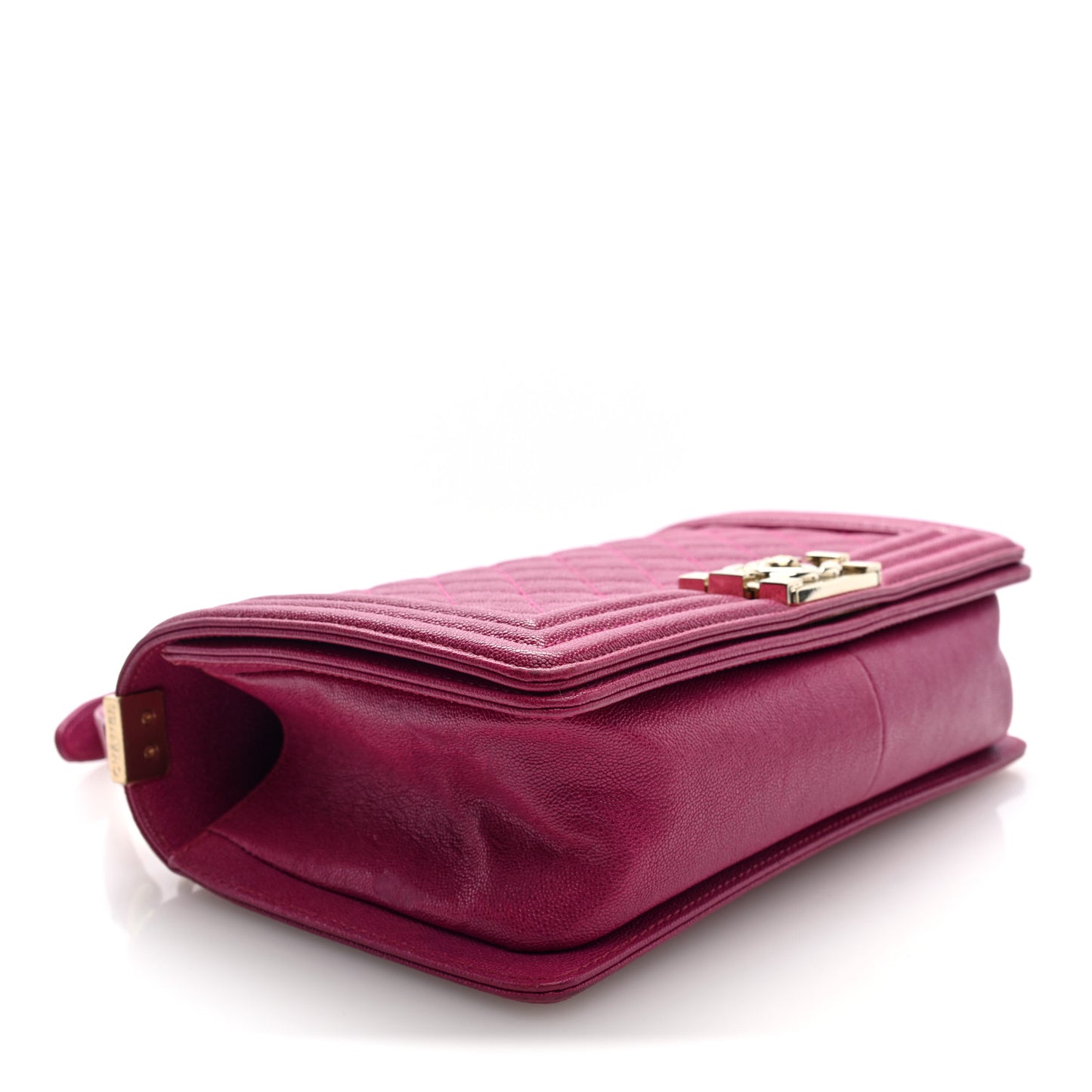 Caviar Quilted Medium Boy Flap Dark Pink