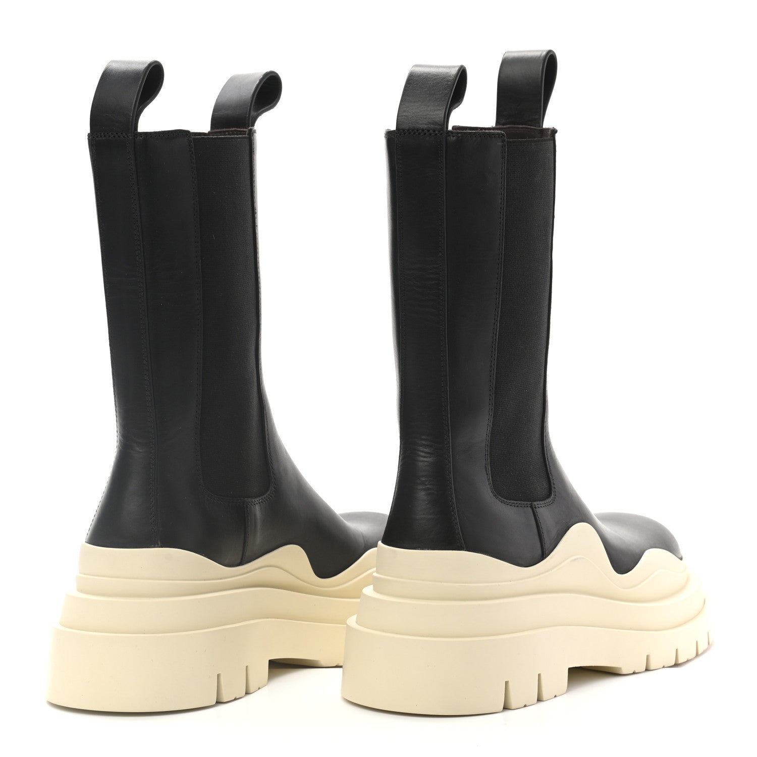 Bottega Veneta Calfskin The Tire Chelsea Boots 36 Black Sea Salt 4 of 11