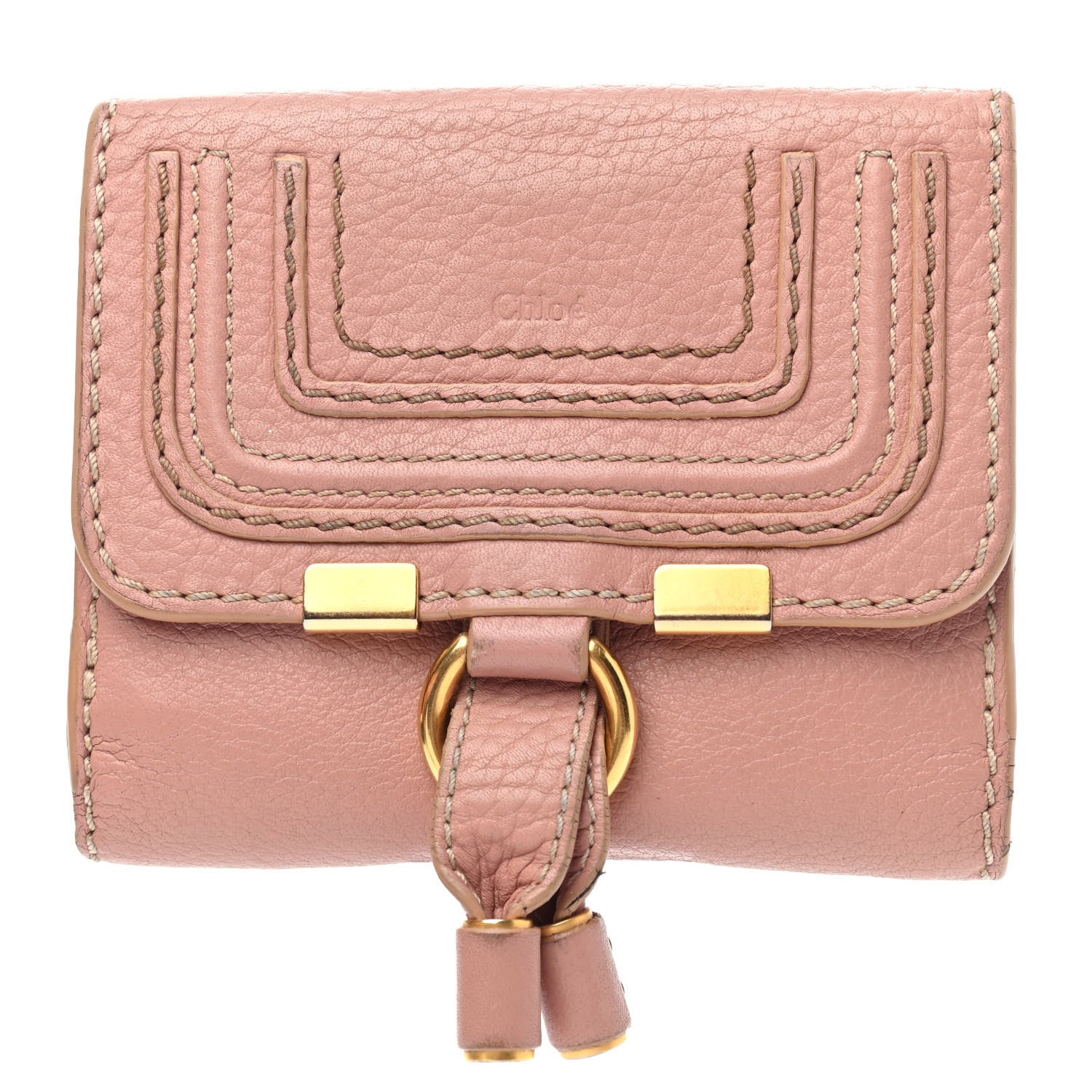 Chloe Grained Calfskin Marcie Square Wallet Anemone Pink 1 of 4