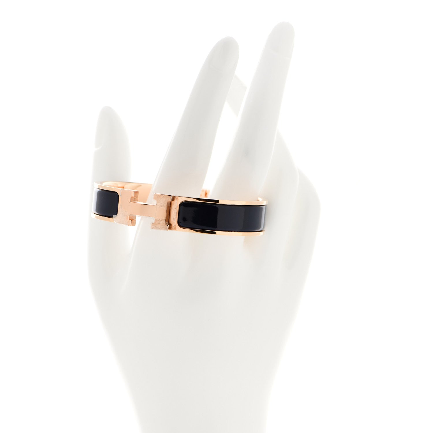 Hermes Enamel Narrow Clic Clac H Bracelet PM Black 2 of 5