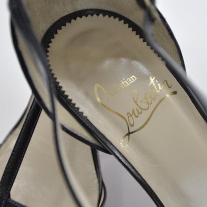 Christian Louboutin Leather Pointy Toe Low Heels 36.5 Brown 4 of 5