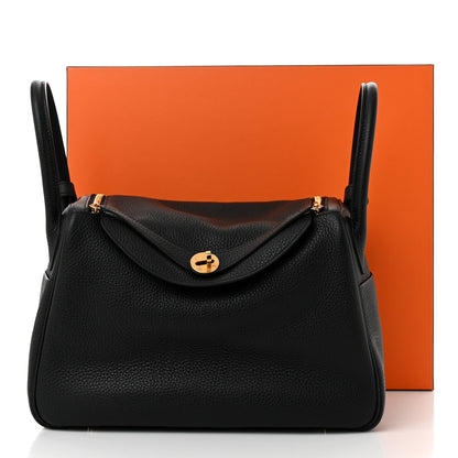 Hermes Taurillon Clemence Lindy 30 Black 11 of 11