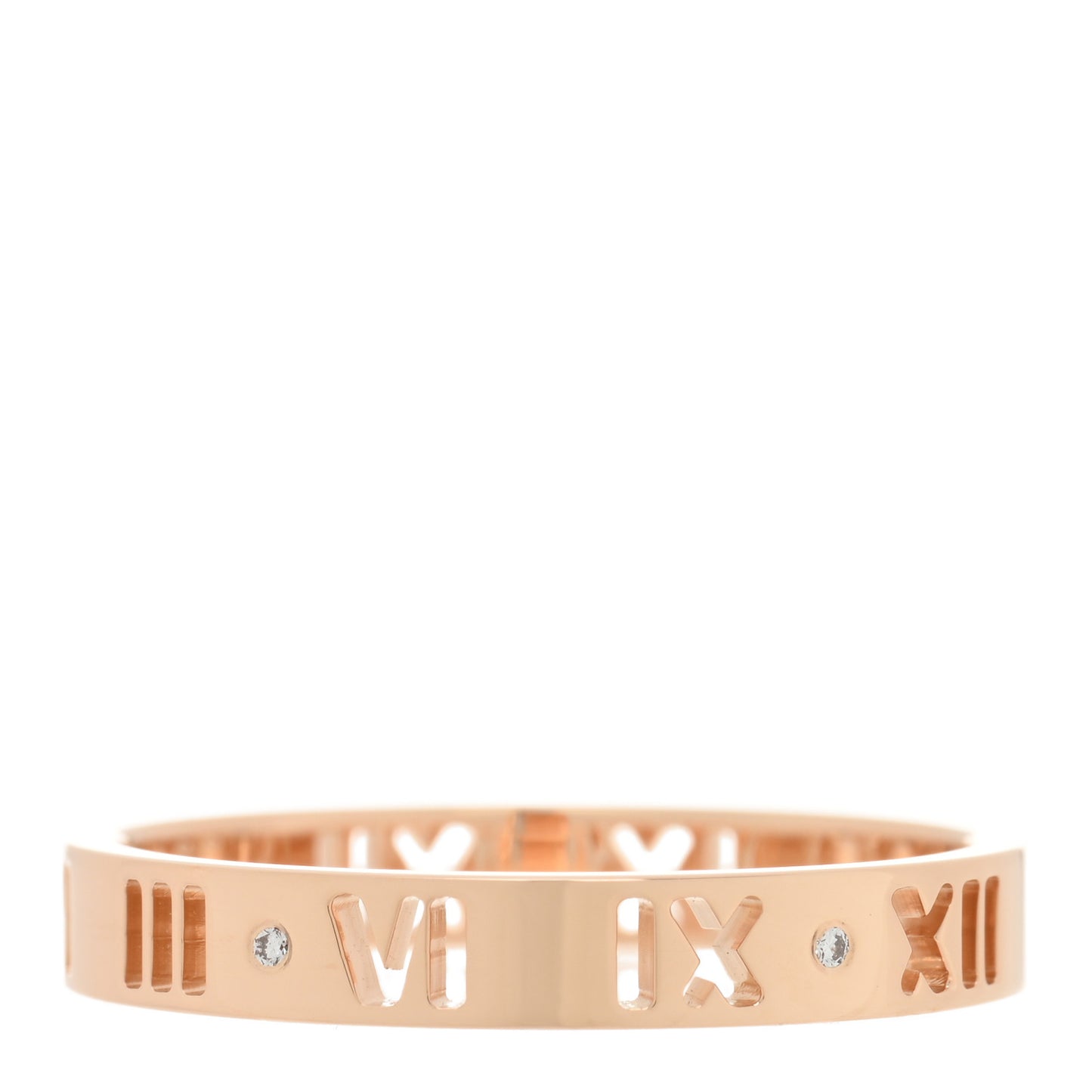 18K Rose Gold Diamond Atlas Pierced Ring 63 10.25