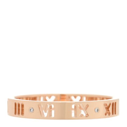 Tiffany 18K Rose Gold Diamond Atlas Pierced Ring 63 10.25 3 of 4
