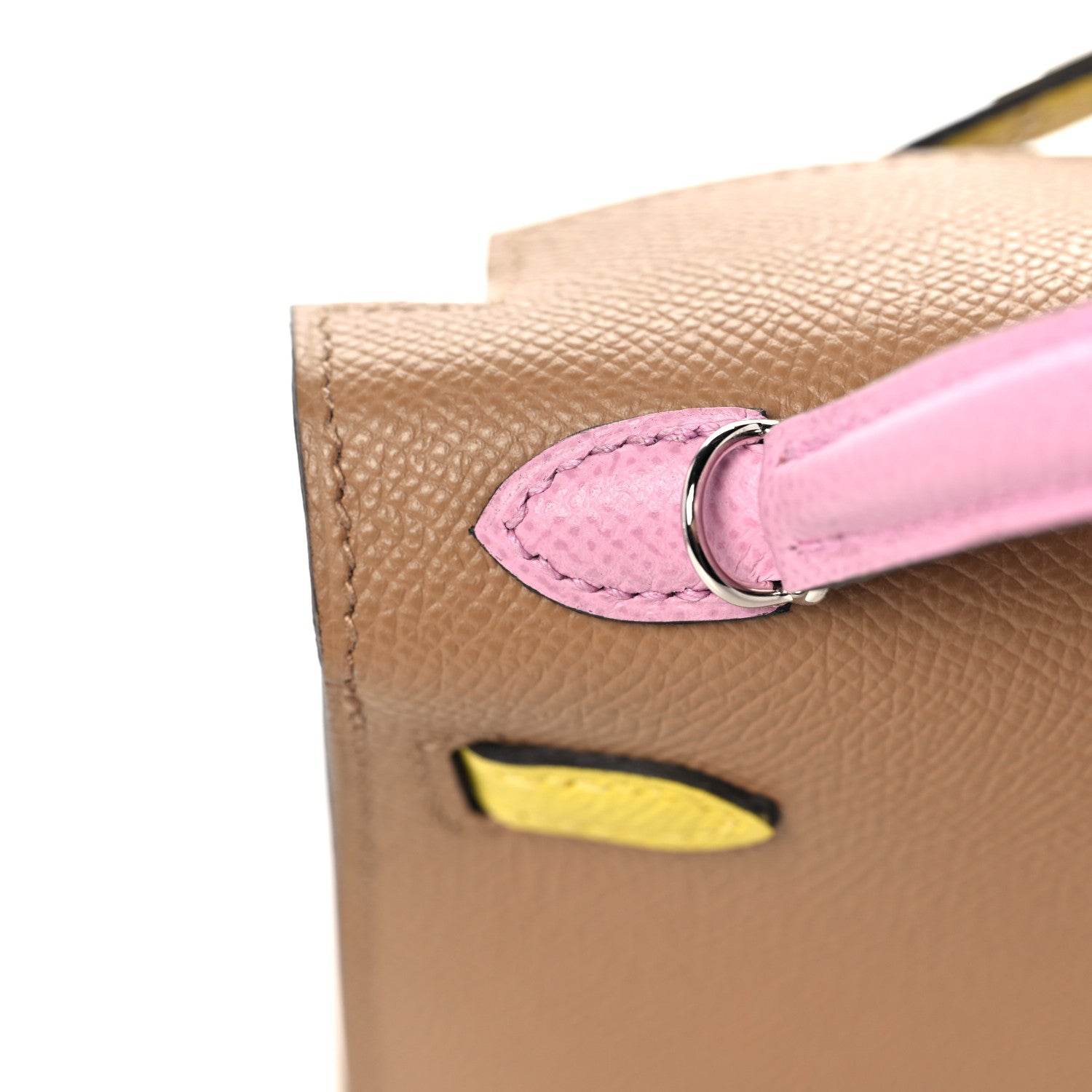 Hermes Epsom Mini Kelly Sellier 20 Chai Mauve Sylvestre Lime 11 of 31