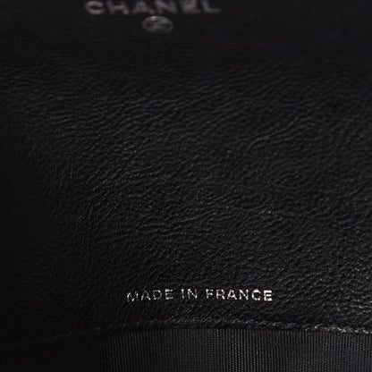 Chanel Calfskin Quilted Boy Chain Around Flap Wallet Black 7 of 8