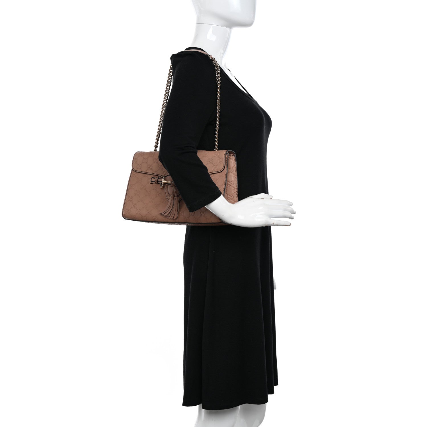 Gucci Guccissima Medium Emily Chain Shoulder Bag Camelia 2 of 12