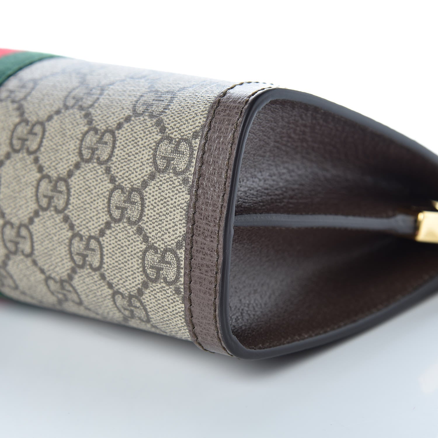 Gucci GG Supreme Monogram Web Small Ophidia Chain Shoulder Bag Brown 10 of 10