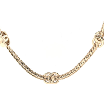 Chanel Metal CC Short Chain Necklace Gold 4 of 7