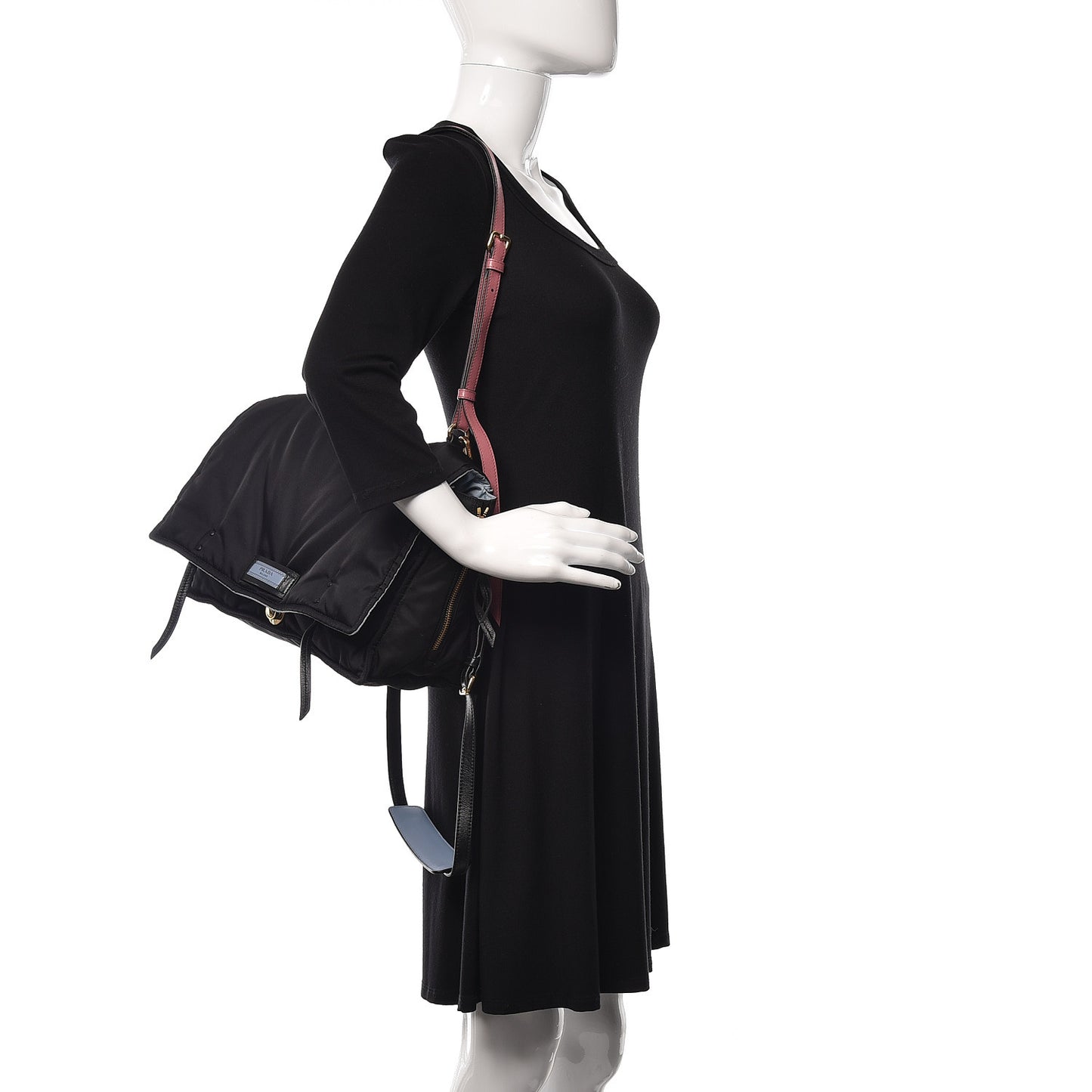 Tessuto Nylon Etiquette Flap Black