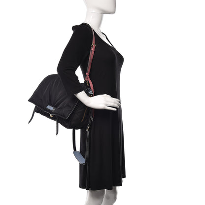 Prada Tessuto Nylon Etiquette Flap Black 3 of 16