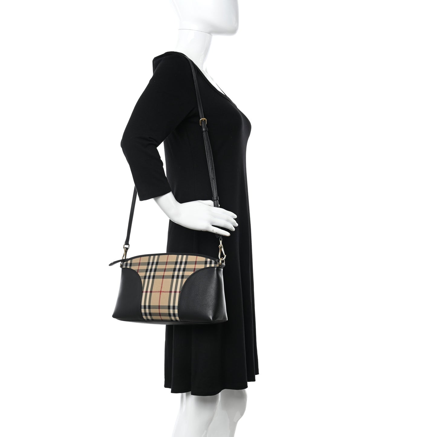 Horseferry Check Small Chichester Crossbody Clutch Bag Black