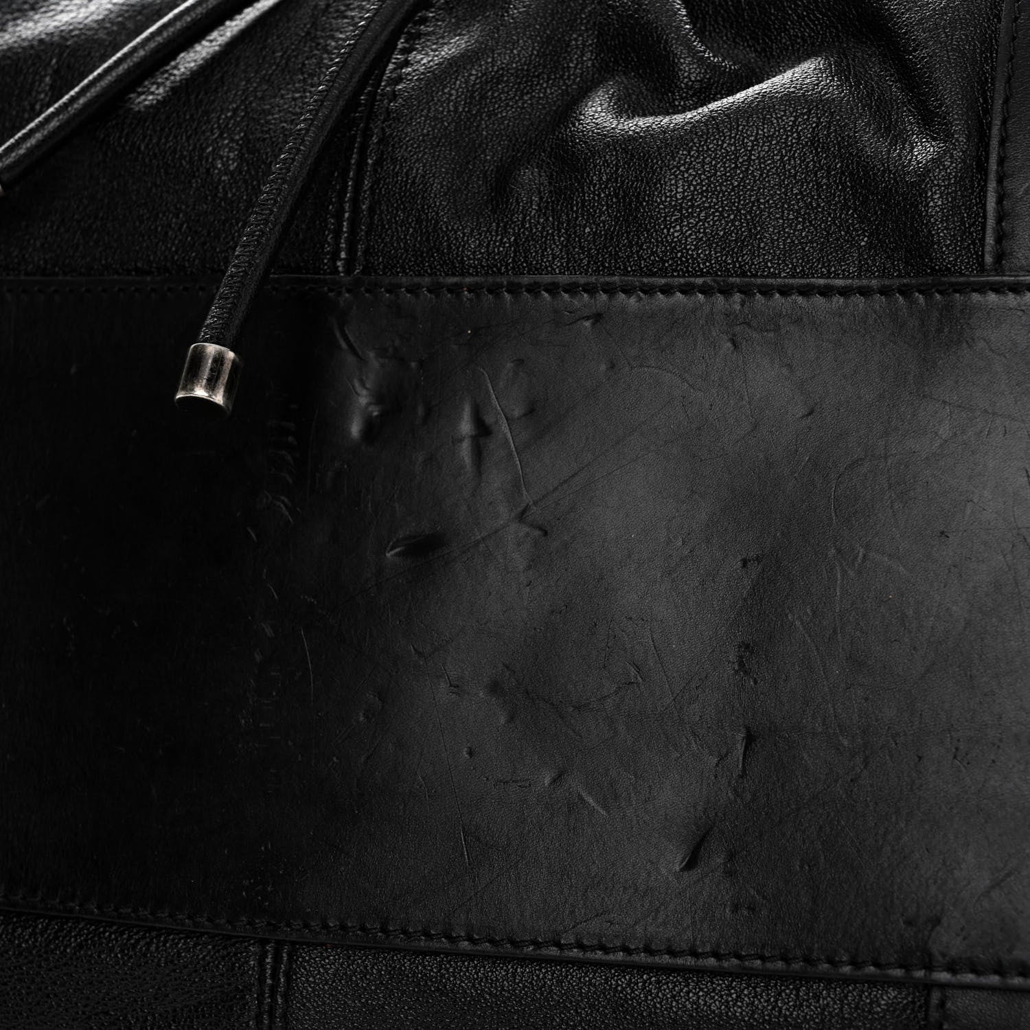 Burberry Calfskin Drawstring Tote Black 11 of 12