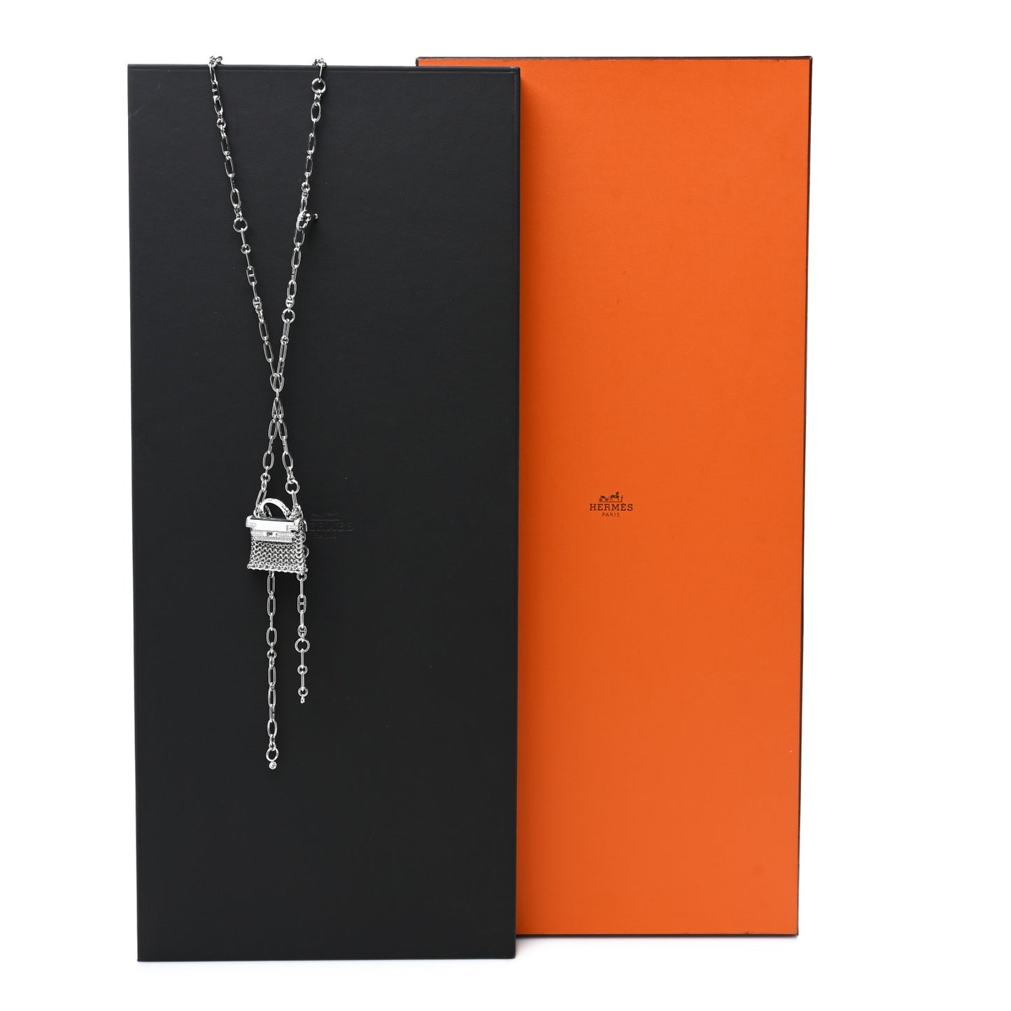 18K White Gold Diamond Precieux Kelly Long Necklace