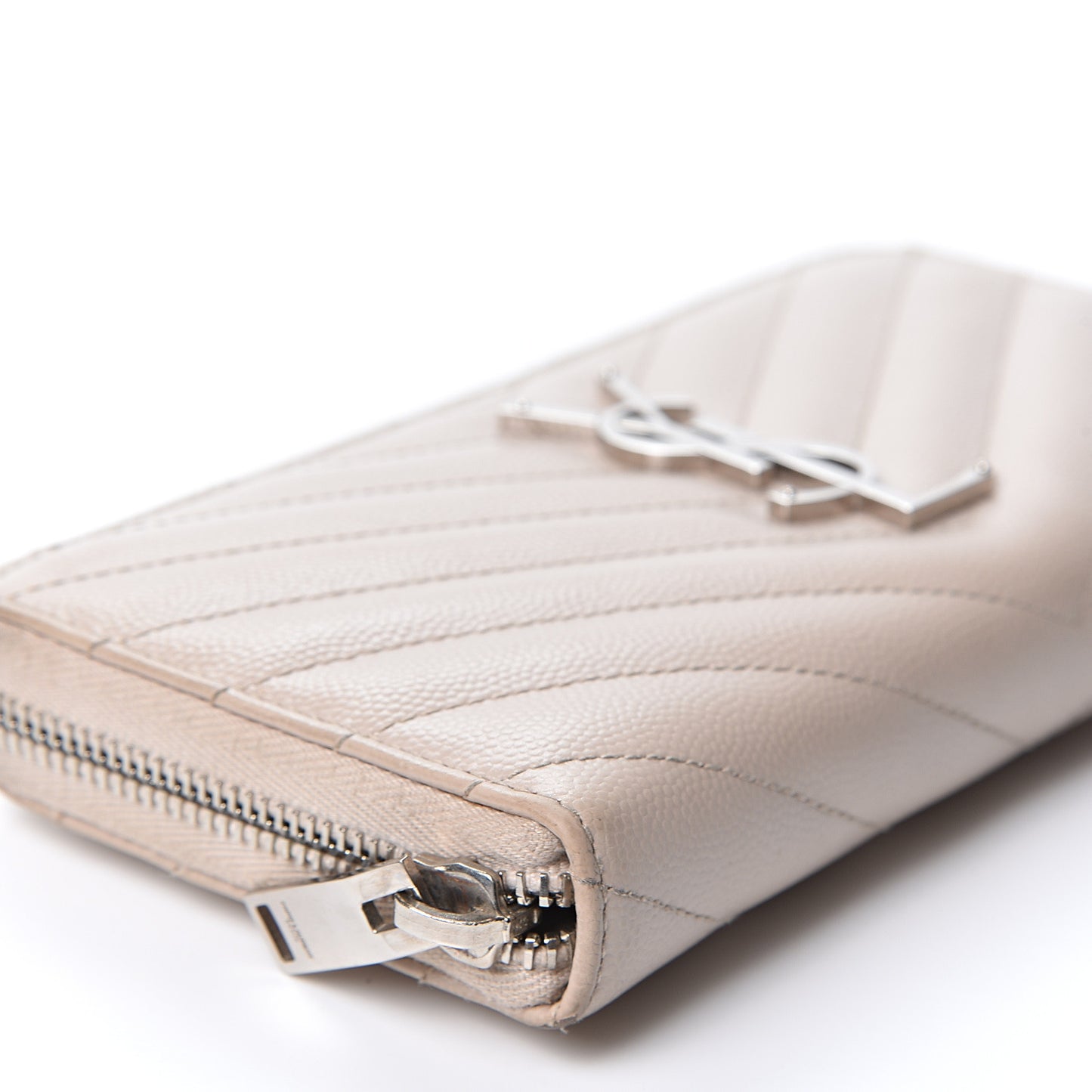 Grain De Poudre Matelasse Chevron Monogram Zip Around Wallet Rose Poudre