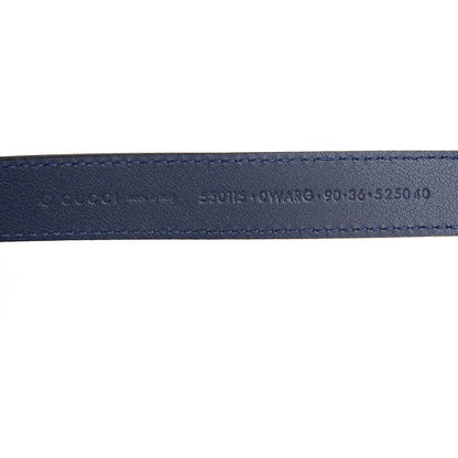 Gucci Calfskin Sylvie Stripe Torchon Double G 20mm Belt 90 36 Maritime Hibiscus Red Mystic White 3 of 5