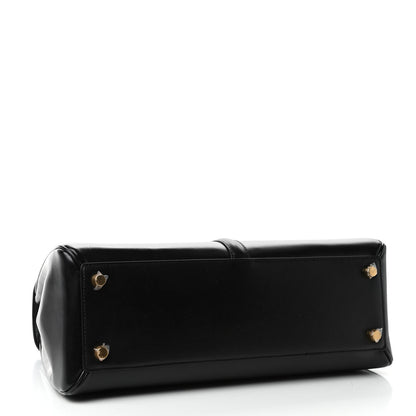 Celine Satinated Calfskin Medium 16 Top Handle Bag Black 3 of 4