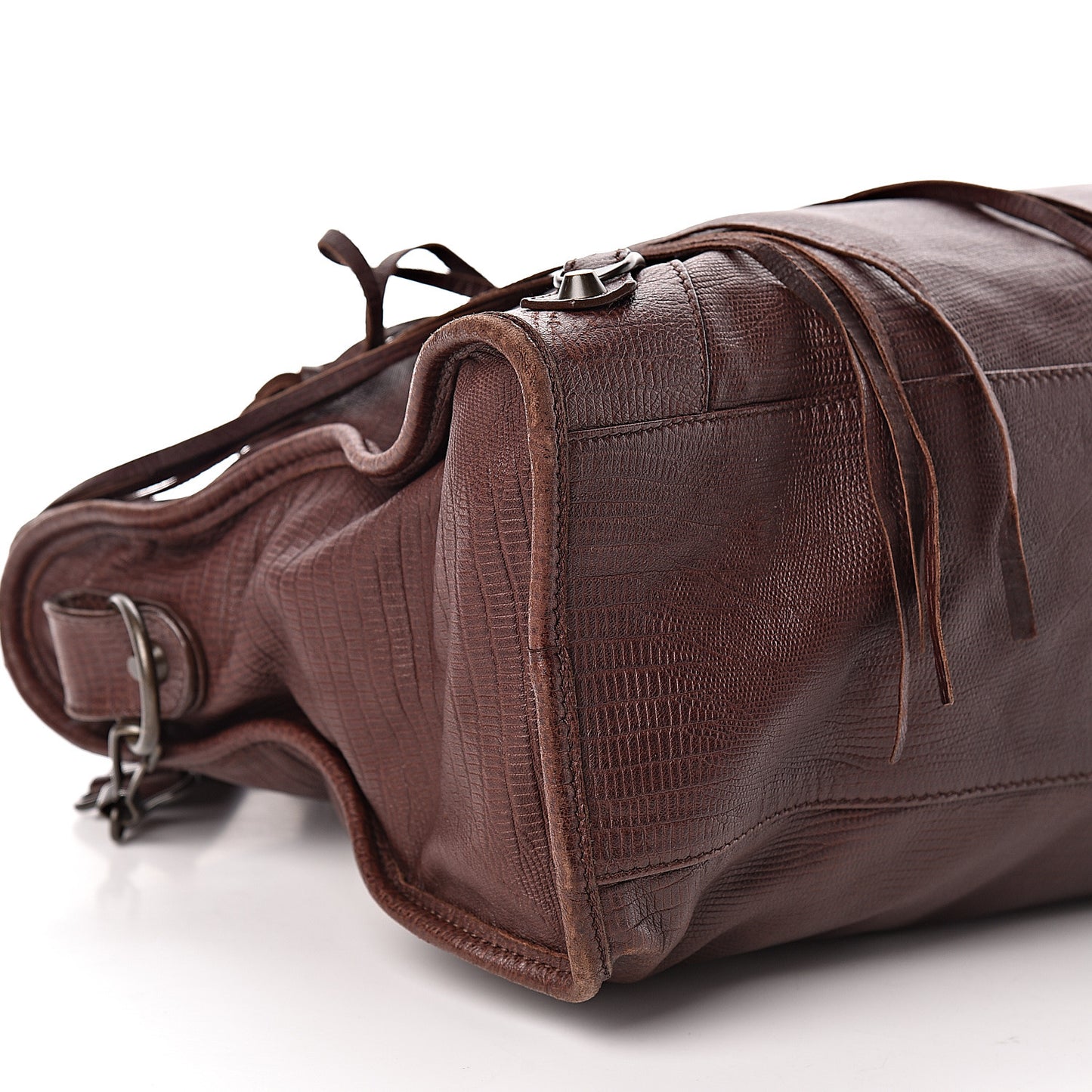 Agneau Classic Hardware Lizard Embossed City Castagna
