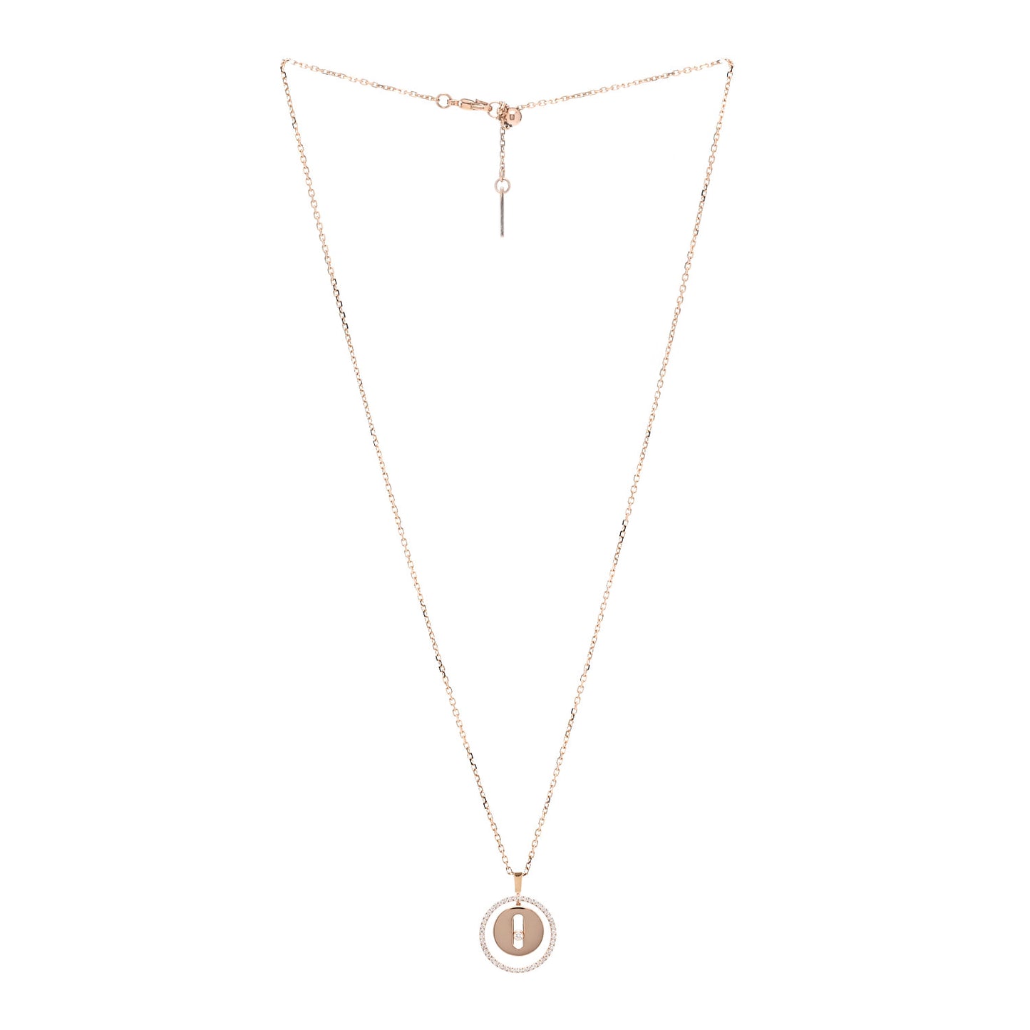 18K Rose Gold Diamond PM Lucky Move Pendant Necklace
