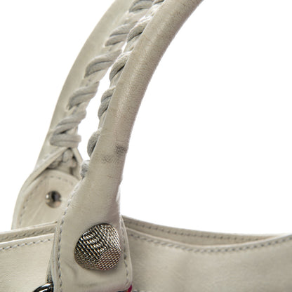 Balenciaga Agneau Canvas Floral Giant 21 Silver Hardware City White 10 of 12