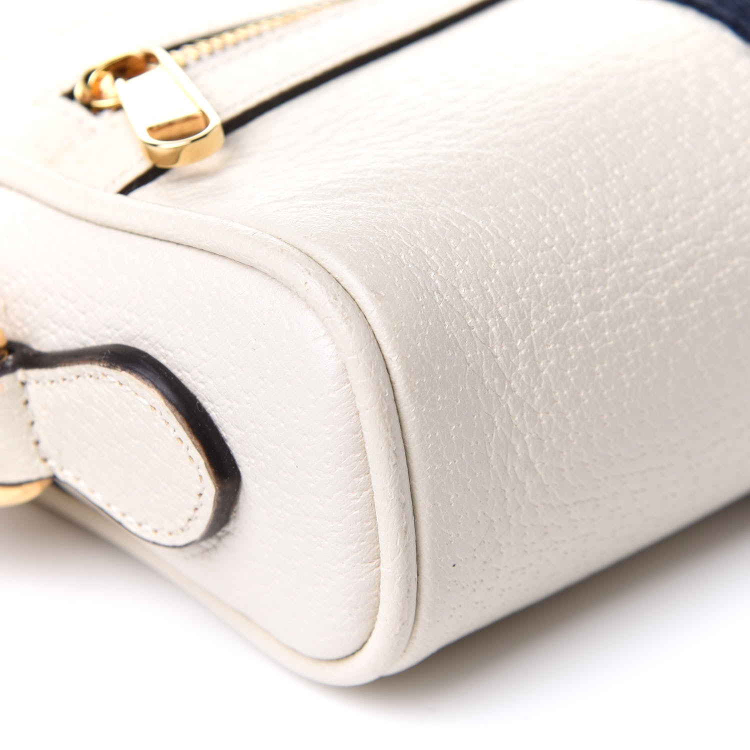 Gucci Textured Dollar Calfskin Web Mini Ophidia Shoulder Bag Mystic White 10 of 12