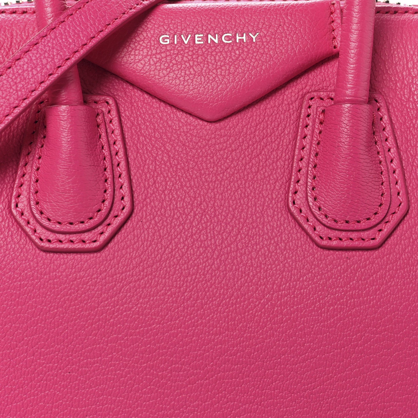 Sugar Goatskin Mini Antigona Neon Pink