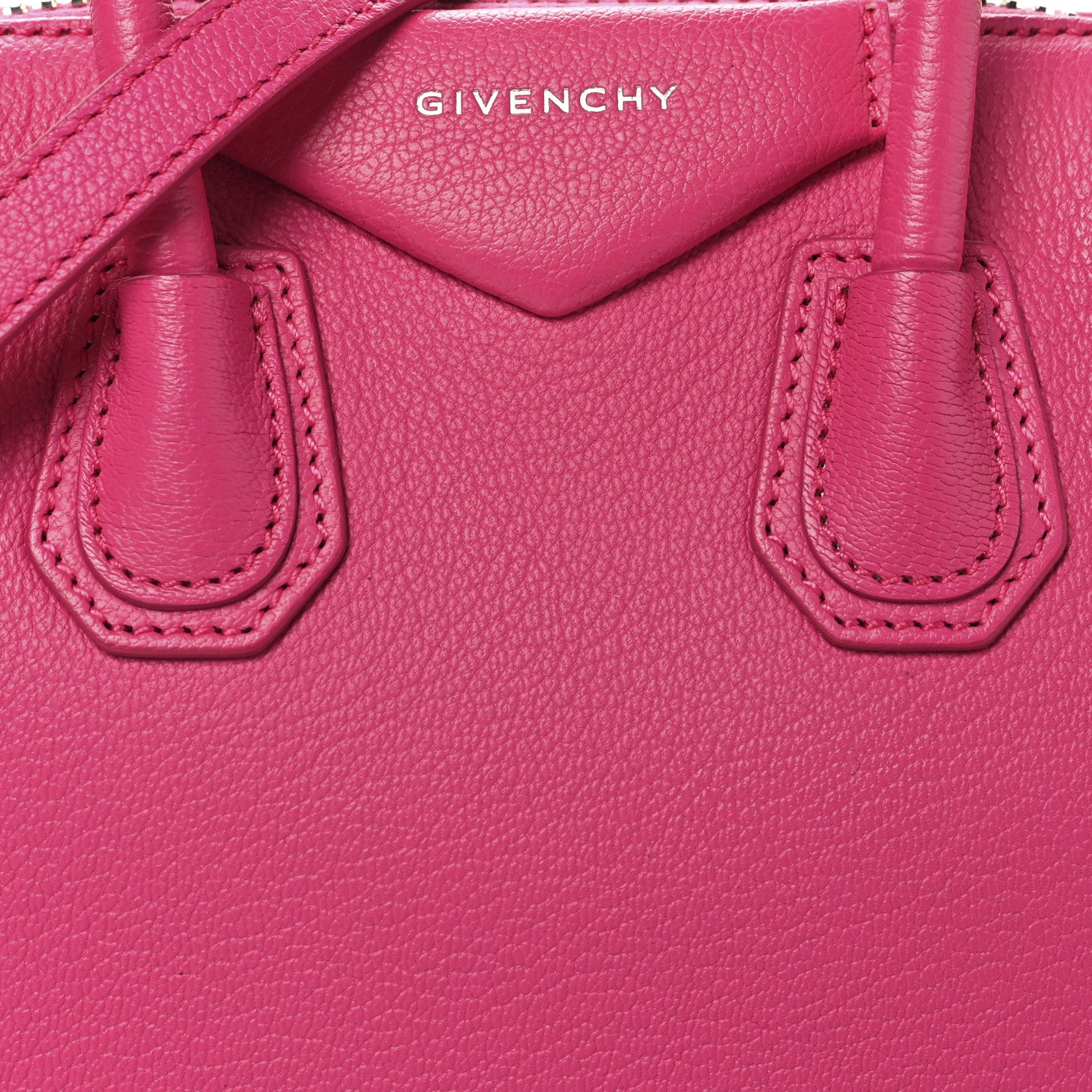Givenchy Sugar Goatskin Mini Antigona Neon Pink 7 of 10